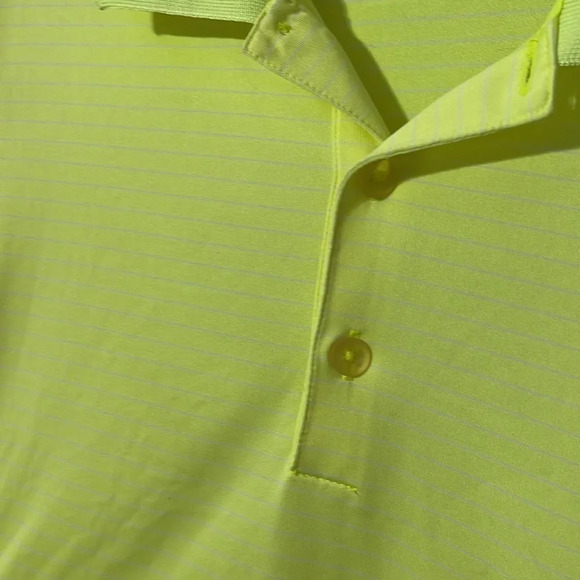 Nike Golf Dri-Fit Collared Shirt highlighter yellow color - Picture 4 of 7